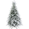 Bild von HOMCOM Künstlicher Weihnachtsbaum, 180 cm Christbaum mit 1321 Spitzen, Kunstschnee, klappbar Metallständer, für Weihnachten Deko, Grün Aosom