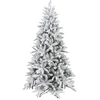 Bild von HOMCOM Künstlicher Weihnachtsbaum, 180 cm Christbaum mit 994 Spitzen, Kunstschnee, klappbar Metallständer, für Weihnachten Deko, Grün Aosom