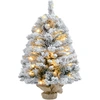 Bild von HOMCOM Künstlicher Weihnachtsbaum 90 cm mit 133 Spitzen und 50 warmweißen LED-Lichtern, Betonfuß für festliche Weihnachtsdekoration Aosom.de