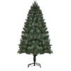 Bild von HOMCOM Künstlicher Weihnachtsbaum, 180 cm Christbaum mit 375 Spitzen, Metallständer, realistisches Aussehen, für Weihnachtsfest, Indoor, Grün Aosom