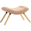 Bild von HOMCOM Sitzhocker, Fußhocker mit Berberfleece-Stoff, Polsterhocker bis 120 kg belastbar, für Wohnzimmer, Schlafzimmer, 67 x 45 x 38 cm, Braun Aosom