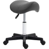 Bild von HOMCOM Rollhocker Höhenverstellbarer Drehhocker Arbeitshocker mit Rädern Drehbarer Salonstuhl Sitzhocker Salon Hocker Kunstleder Grau 48 x 47 x 45-59 cm Aosom