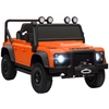 Bild von AIYAPLAY Kinder Elektroauto, 12V 7Ah Kinderauto mit 2,4 Ghz Fernbedienung, 2 Motor, Kinderfahrzeug mit Softstart, Soft Stopp, 4 Stoßdämpfer, Hupe, USB, MP3, LED-Licht, Doppeltür für 3-5 Jahre Orange Aosom