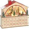 Bild von HOMCOM Adventskalender zum Befüllen 24 Schubladen Fächer Weihnachtskalender mit LED-Lichtern Weihnachtsdekoration Adventskalenderbox DIY Naturholz 36 x 10 x 34 cm Aosom