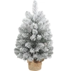 Bild von HOMCOM Mini Künstlicher Weihnachtsbaum 60 cm Tannenbaum künstlich mit Schnee, 72 Spitzen 6 Tannenzapfen Zementbasis Christbaum Weihnachtsdeko für drinnen Büro Wohnzimmer Aosom