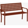 Bild von Outsunny 2-Sitzer Gartenbank, wetterfest Sitzbank, Gartenmöbel mit Rücken- & Armlehnen, Parkbank 240kg belastbar, Balkonbank für Balkon Terrasse, Garten, 127 x 63 x 85cm, Rot Aosom