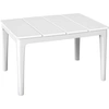 Bild von Outsunny Beistelltisch 70 x 53cm wetterfest Gartentisch aus Kunststoff rechteckig Balkontisch 35kg Belastbar Bistrotisch für Garten Terrasse Balkon Cremeweiß Aosom