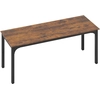 Bild von HOMCOM Schreibtisch Computertisch Bürotisch mit Industrie-Design, Stahlgestell für Arbeitszimmer Schlafzimmer Home Office, 200 x 60 x 75 cm Rustikal Braun Aosom