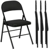 Bild von HOMCOM 4er Set Klappstuhl Campingstuhl mit Gepolsteter Rückenlehne, Klappbar Bürostuhl mit Stahlrahmen, Küchenstuhl mit Polster bis 120 kg belastbar für Gäste, Büro, Camping, Schwarz Aosom