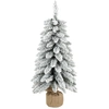 Bild von HOMCOM Weihnachtsbaum künstlich 90 cm Christbaum mit 107 Zweigspitzen und Jutebasis Weihnachtsdeko für Zuhause und Büro Weiß Aosom