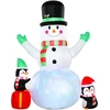 Bild von Outsunny Aufblasbar Schneemann 243cm Weihnachtsdekoration mit LED-Beleuchtung, Musik Gartendeko, Weihnachtsbeleuchtung für Innen- und Außenbereich, Garten, Feiertage und Partys Aosom