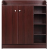 Bild von HOMCOM Schuhschrank Platzsparend und Modern aus Holz für 12 Paar Schuhe mit 4 Offenen Regalen, 83x30x90 cm, Farbe Braun Aosom