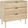 Bild von HOMCOM Schubladenkommode 3 Schubladen aus Holz, Kommode für Schlafzimmer, nordischer Stil mit Kiefernholzbeinen für Diele, Wohnzimmer, Kinderzimmer und Flur, 80x40x77.5 cm, Eiche Aosom