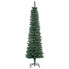 Bild von HOMCOM Schlanker Weihnachtsbaum mit 443 Zweigen, verschneiter künstlicher Baum, hoch und schmal, mit abnehmbarer und klappbarer Basis, Ø48x165 cm, Grün Aosom