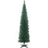 Bild von HOMCOM Künstlicher Weihnachtsbaum Slim 210 cm mit 401 Zweigen, hoher schlanker Tannenbaum mit Kunststofffuß, Weihnachtsdekoration, für Zuhause, Innen, Grün Aosom