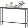 Bild von HOMCOM Konsolentisch Moderner Flurtisch Schmaler Sofatisch mit Marmorierter Oberfläche und Metallrahmen für Eingang Wohnzimmer 100x20x66 cm Schwarz Aosom