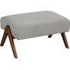 Bild von HOMCOM Fußhocker Wohnzimmer Niedriger Hocker Cordbezug Ottomane Rechteckig Gepolsterter Sitz mit Holzbeinen für Wohnzimmer Schlafzimmer Hellgrau Aosom
