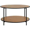 Bild von Couchtisch in Eichenoptik mit schwarzen Beinen House Nordic Vita 80x80x45 cm