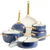 Bild von GreenPan Padova Topf- und Pfannenset 10-teilig Oxford Blue