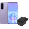 Bild von Samsung Galaxy A57 256GB Lila 5G + BlueBuilt Ladegerät mit USB-C-Anschluss 45 W Schwarz