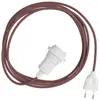 Bild von Creative Cables Snake Zig-zag-lampenschirm-steckerlampe Mit Zickzack-stoffkabel Und 2-poligem Stecker 5 M