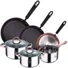 Bild von San Ignacio Edelstahl Batterie Mehrteiliges Set Töpfe Aus Geschmiedetem Aluminium 16/18/20 Cm 20/24/28 Cm 5 Stücke