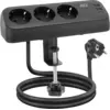 Bild von ACT AC2480 Schreibtisch-Steckdosenleiste 3-fach 1,5 Meter 3x USB 30 W Schwarz