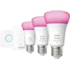 Bild von Philips Hue White & Color Starterset E27 mit 3 Lampen, Dimmer + Bridge
