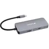 Bild von Verbatim CMH-05, USB Typ-C, HDMI, RJ-45, USB 3.2 Gen 1 (3.1 Gen 1) Type-C, USB Typ-C, SD, MicroSD (TransFlash), 5000 Mbit/s, 60 Hz, Silber