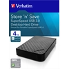 Bild von Verbatim Store 'n' Save 4 TB USB 3.0, 4 TB, 3.2 Gen 1 (3.1 Gen 1), Schwarz