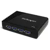 Bild von StarTech.com 4 Port SuperSpeed USB 3.0 Hub - Schwarz, USB 3.2 Gen 1 (3.1 Gen 1) Type-A, 5000 Mbit/s, Schwarz, Leistung, 5 V, 2 A