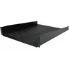 Bild von StarTech.com 2 HE Rack Fachboden - Universelles perforiertes Fachboden/Kragarmfachboden für 19 Zoll Netzwerkschränke/Racks - Hochbelastbarer Stahl - Tragkraft 23kg, 55,8cm Tief - Schwarz, Regal, Stahl, Schwarz, 3,6 kg
