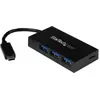 Bild von StarTech.com 4 Port USB 3.2 Gen 1 (5Gbps) Hub - USB-C auf 1x USB-C und 3x USB-A, USB 3.2 Gen 1 (3.1 Gen 1) Type-C, USB 3.2 Gen 1 (3.1 Gen 1) Type-A, 5000 Mbit/s, Schwarz, Kunststoff, CE, FCC, RoHS
