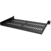 Bild von StarTech.com 1HE Regalboden für Racks - Universale Belüftete Freitragende Fachboden für 19" Netzwerkschränke und Racks, Tragkraft 20kg - Schwerlastregal aus Stahl - 10" Tief - Schwarz, Regalboden, Stahl, Schwarz, 1 Stück(e), 1,8 kg