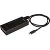 Bild von StarTech.com 7 Port USB-C Hub - USB Typ-C zu 2x USB-C/5x USB-A - Kommerzieller Metall-USB-3.0-Hub - SuperSpeed 5 Gbit/s USB 3.2 Gen 1 - Eigene Stromversorgung - BC 1.2 Schnellladung - Montierbar/robust, USB 3.2 Gen 1 (3.1 Gen 1) Type-B, USB 3.2 Gen 1 (3.1 Gen 1) Type-A, USB 3.2 Gen 1 (3.1 Gen 1) Type-C, 5000 Mbit/s, Schwarz, Aluminium, Leistung