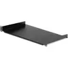 Bild von StarTech.com 1 HE Serverschrank Fachboden - Universal Rack Montage Server Regal für 19" Netzwerkschränke - Schwerlast Stahl - 20 kg Tragkraft - 25 cm Tiefe Ablage, Schwarz, Regalboden, Stahl, Schwarz, 1 Stück(e), 2 kg
