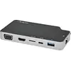 Bild von StarTech.com USB-C Multiport Adapter - USB-C auf 4K HDMI- oder VGA-Video mit 100W Power Delivery 3.0 Pass-Through, 2-Port-10-Gbit/s USB-Hub, MicroSD, GbE - USB 3.1 Typ C Mini/Travel Dock, Kabelgebunden, USB 3.2 Gen 2 (3.1 Gen 2) Type-C, 100 W, 10,100,1000 Mbit/s, IEEE 802.3ab, IEEE 802.3i, IEEE 802.3u, Schwarz, Grau