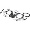 Bild von StarTech.com 2-Port USB DisplayPort KVM Switch - 4K 60 Hz - UHD DP 1.2 USB-KVM Umschalter mit 1,2 m Kabel & Audio - Bus-powered & remote switching - OS unabhängig - MacBook ThinkPad, 3840 x 2160 Pixel, 4K Ultra HD, Schwarz