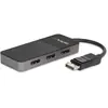 Bild von StarTech.com 3-Port Multi-Monitor DisplayPort Adapter, DP auf 3x DisplayPort 1.4 Splitter, Dreifach 4K Computer MST Hub, USB Betrieben, nur Windows, DisplayPort, 3x DisplayPort, 7680 x 4320 Pixel, Schwarz, Grau, Kunststoff, 8K Ultra HD