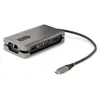 Bild von StarTech.com USB-C Multiport Adapter - USB C auf VGA/4K 60Hz HDMI Adapter - 3-Port USBC Hub - 100W PD - GbE - USB C Dockingstation/Laptop Dock - Mini/Reise Dock USB C Adapter - 30 cm Integ. Kabel mit Kabelschlitz, Kabelgebunden, USB 3.2 Gen 2 (3.1 Gen 2) Type-C, 100 W, 2.0b, 10,100,1000 Mbit/s, Grau
