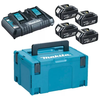 Bild von Makita 197626-8, Batterie- & Ladegerät-Set, Lithium-Ion (Li-Ion), 5 Ah, 18 V, Makita, Schwarz, Blau