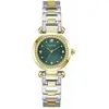 Bild von Guess Damen Armbanduhr Edelstahl Bicolor Grün GB GINGER GW0869L1