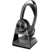 Bild von POLY Voyager Focus 2 USB-C Headset, mit Tischladegerät, für Microsoft Teams , Kabellos, Büro/Callcenter, 20 - 20000 Hz, 176 g, Kopfhörer, Schwarz