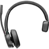Bild von HP Poly Voyager 4310-M UC Headset + USB-A-an-USB-C-Kabel + BT700 Dongle, Kabellos, 20 - 20000 Hz, Büro/Callcenter, Kopfhörer, Schwarz
