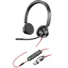 Bild von HP Poly Blackwire 3325 USB-C Stereo-Headset + 3.5-mm-Stecker + USB-C/A-Adapter, Kabelgebunden, 20 - 20000 Hz, Büro/Callcenter, 131 g, Kopfhörer, Schwarz