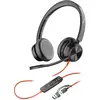 Bild von HP Poly Blackwire 8225 USB-C Stereo-Headset, für Microsoft Teams , + USB-C/A-Adapter, Kabelgebunden, Büro/Callcenter, 186 g, Kopfhörer, Schwarz