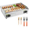 Bild von VEVOR Gewerbliche Elektrische Grillplatte 4400 W, Tischgrillplatte 725x400 mm Grillfläche, 50 300 °C Elektrogrill mit 2 Spateln & 2 Bürsten & 4 Fußpolstern, für Steaks Pfannkuchen Pizza, Ohne Stecker