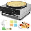 Bild von VEVOR elektrischer Crepemaker Crepe-Maschine 1700 W flache Crepe-Grillplatte 40 cm, antihaftbeschichteter fannkuchenherd aus Edelstahl, runder Cerealien-Pfannkuchenherd, Temperaturregelung
