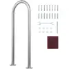 Bild von VEVOR Poolhandlauf, 36 x 13 Zoll Poolgeländer, Aluminium mit Bodenplatte für Innen-/Außenpools, humanisiertes Schwimmbadsicherheitsgeländer für Terrassen, rostfreier Haltegriff mit Zubehör für Spa-Docks, 1 Biegung-38 mm-36x13 Zoll