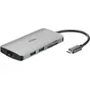 Bild von D-Link DUB-M810 USB-C 8-Port USB 3.0 Hub HDMI, Ethernet, Card Reader, Power